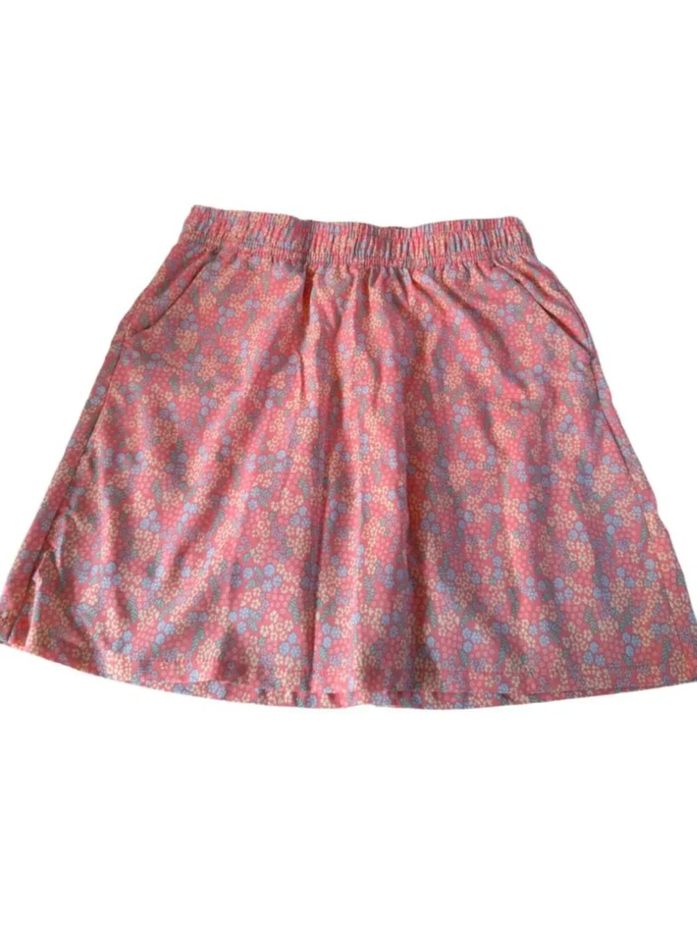 Girls Pink Floral Pacific Trail Sz MSkirted Shorts Elastic Waistband
